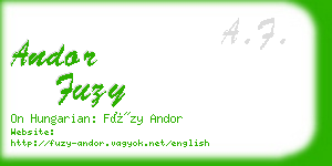 andor fuzy business card